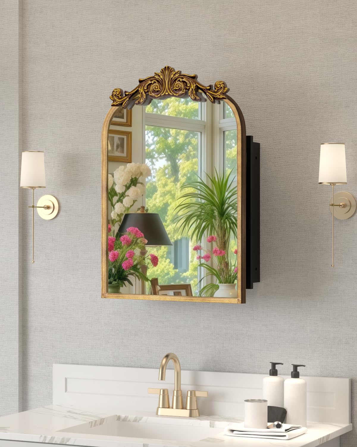Amazon.com: 16x24 Inch Bronze Medicine Cabinet Mirror with Hand